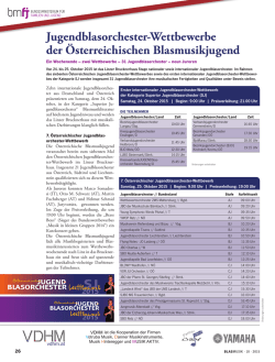 Jugendblasorchester-Wettbewerbe der &Ouml;sterreichischen
