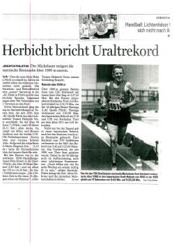 Herbicht bricht Uraltrekord