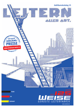 Jubil&auml;umskatalog 15 - CO Weise GmbH & Co. KG