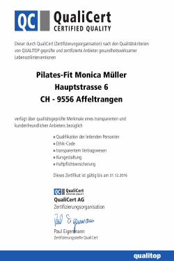Pilates-Fit Monica Müller Hauptstrasse 6 CH
