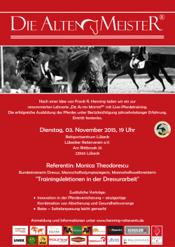 Dienstag, 03. November 2015, 19 Uhr Referentin: Monica
