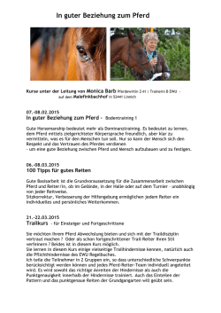 In guter Beziehung zum Pferd
