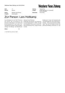 ZUr Person: Lars Holtkamp