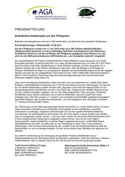 PRESSEMITTEILUNG - AGA Artenschutz