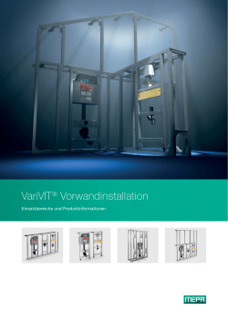 VariVIT® Vorwandinstallation
