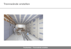Trockenbau – Trennwände erstellen