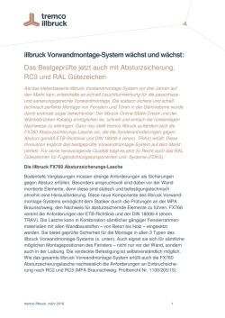 illbruck Vorwandmontage-System w&auml;chst und w&auml;chst