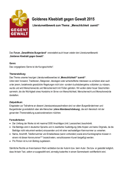 Goldenes Kleeblatt gegen Gewalt 2015