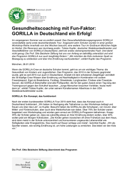 GORILLA Gesundheitsprogramm