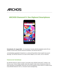 ARCHOS Diamond S: Das Highend Smartphone