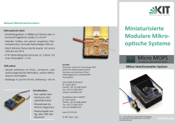 Miniaturisierte Modulare Mikro- op sche Systeme