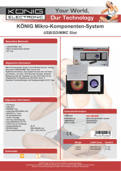 KÖNIG Mikro-Komponenten-System USB/SD/MMC Slot