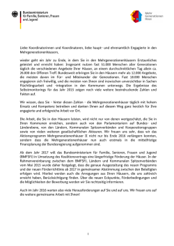 Infoletter der Serviceagentur vom 17. Dezember 2015