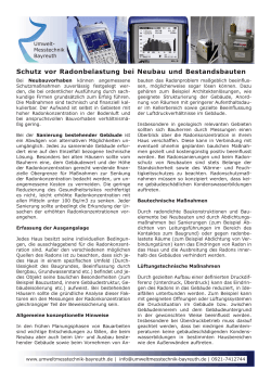 Schutzmaßnahmen bei Radon - Umweltmesstechnik Bayreuth