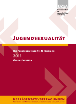 Jugendsexualität 2015 - Forschung
