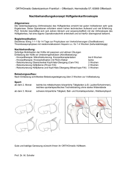 Hüfte: Gelenkspiegelung (Arthroskopie)