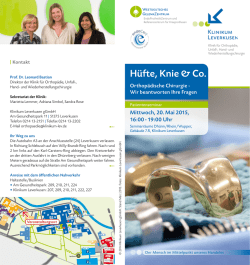 H&uuml;fte, Knie & Co. - Klinikum Leverkusen