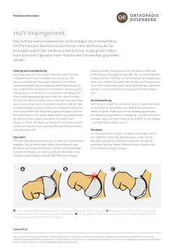 Hüft-Impingement - Orthopädie Rosenberg