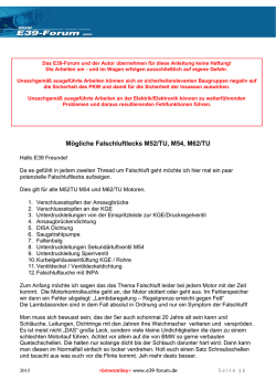 Falschluftlecks M52TU / M54 - BMW E39