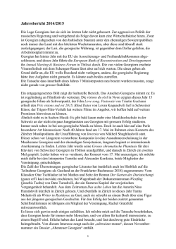 Jahresbericht - Freunde Georgiens