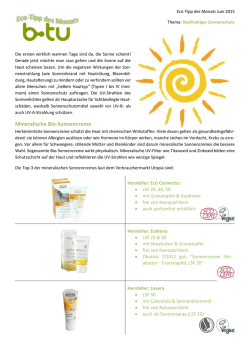 Eco-Tipp - WWW-Docs for B-TU