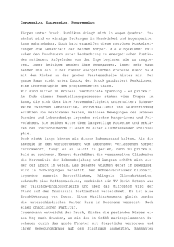 Impression. Expression. Kompression. Thilo von