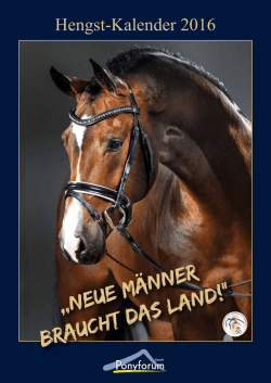 Hengst-Kalender 2016 - Tschoepke Schoenborn