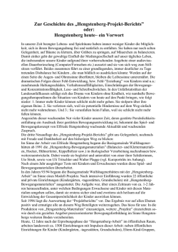 Zur Geschichte des „Hengstenberg-Projekt