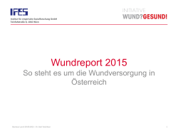 Wundreport 2015 - Initiative Wund?Gesund!