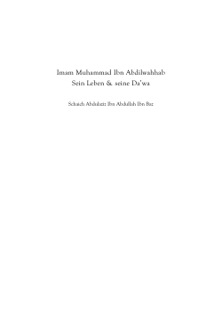Imam Muhammad Ibn Abdilwahhab Sein Leben & seine