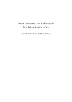 Imam Muhammad Ibn Abdilwahhab Sein Leben & seine
