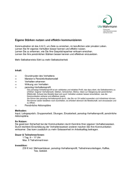 Eigene St&auml;rken nutzen und effektiv kommunizieren