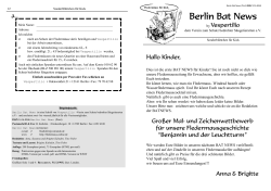 Berlin Bat News - Sonderblättchen für Kids