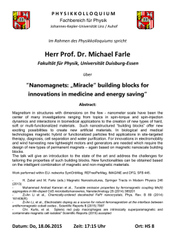 Herr Prof. Dr. Michael Farle
