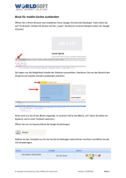 Block für mobile Geräte ausblenden