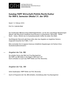 FWPF-Katalog - OTH Regensburg