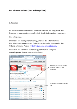Arduino mit Code::Blocks programmieren