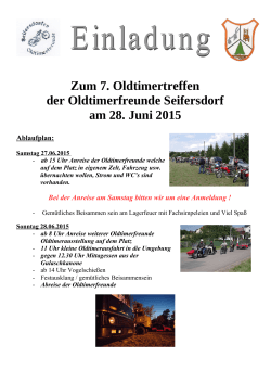 7.Oldtimertreffen in Seifersdorf (Einladung)