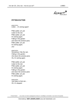 Pitter-patter - Robert Metcalf