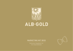 marketing mit biss - Alb-Gold
