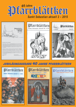 Pfarrblättken - St. Sebastian Nienberge