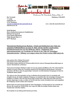 19.06.2015 An Herrn Stadtdirektor Townsend und Frau Hinzmann