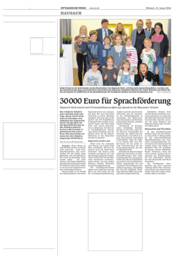 Jubil&auml;umsspende zur Sprachf&ouml;rderung