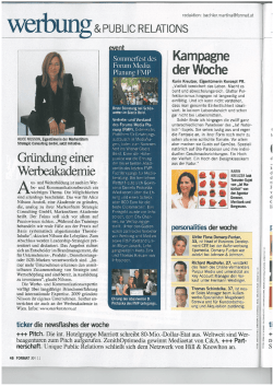 Gr&uuml;ndung einer Werbeakademie