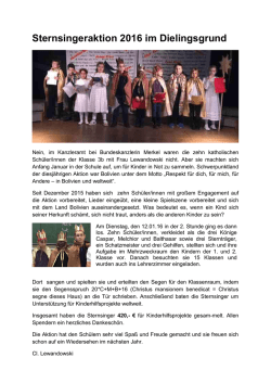 Sternsingeraktion 2016 im Dielingsgrund