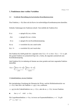 1. Funktionen einer reellen Variablen