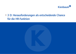 Herausforderungen als entscheidende Chance für die HR