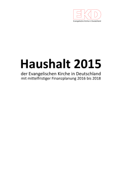 Haushalt 2015 - Evangelische Kirche in Deutschland