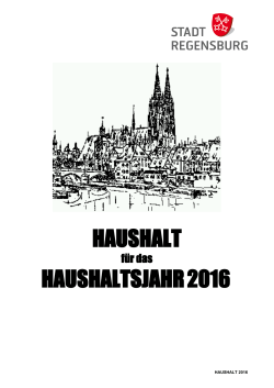 haushalt 2016 - Stadt Regensburg
