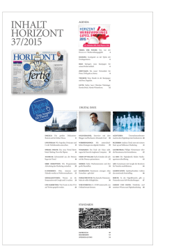 INHALT HORIZONT 37/2015